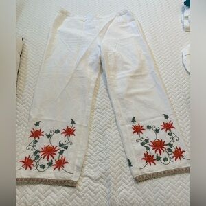 Soft surroundings white linen pants